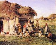 Vladimir Makovsky The Village Children oil painting reproduction